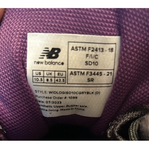 New Balance Logic Women's Composite Toe Protect Pink Grey Sneaker Size 10.5 - Picture 16 of 16